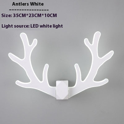 Nordic Antlers Wall Lamp Simple Modern Bedroom