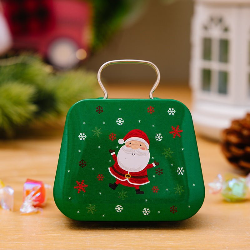 Christmas Decoration Supplies Tinplate Handbag Candy Box - Unique