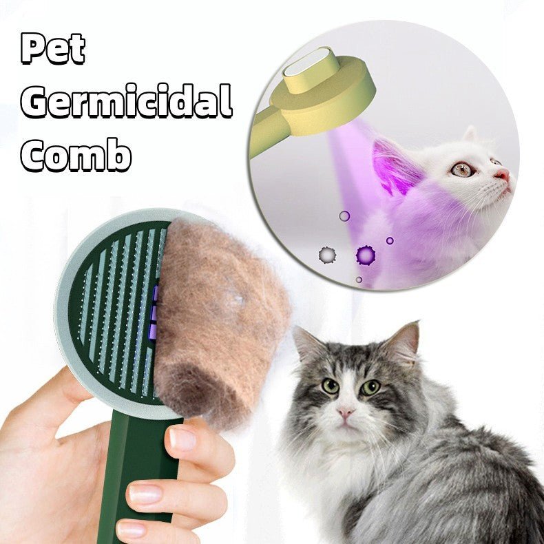 Pet Germicidal Sterilizing Comb Usb Rechargeable Cat Dog Automatic Hair Removal Brush Floating Beauty Comb Grooming Tool - Unique