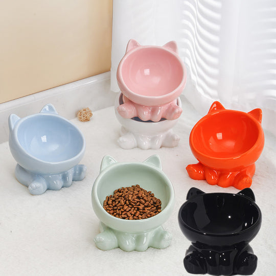 Ceramic Cat Bowl Cat Bowl Cat Food Bowl Neck Guard Oblique Mouth Dog Bowl Pet Bowl - Unique Unique Unique Ceramic Cat Bowl Cat Bowl Cat Food Bowl Neck Guard Oblique Mouth Dog Bowl Pet Bowl