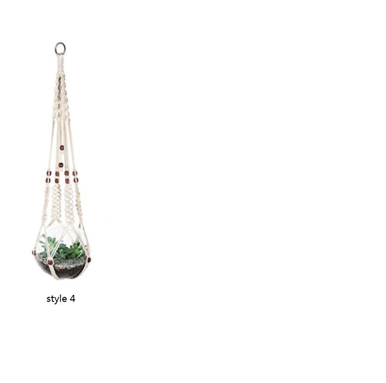 4 Pack - Macrame Hanging Baskets - Unique