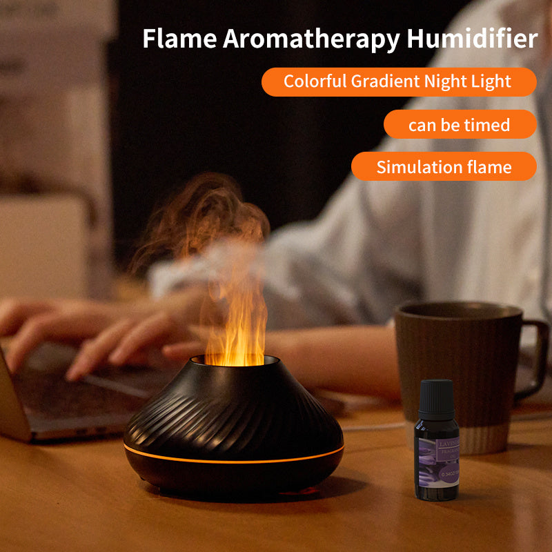 Newest RGB Flame Aroma Diffuser 130Ml 3d Colorful Flame Humidifier Fire Volcano Diffuser Flame - Unique Unique Unique Newest RGB Flame Aroma Diffuser 130Ml 3d Colorful Flame Humidifier Fire Volcano Diffuser Flame