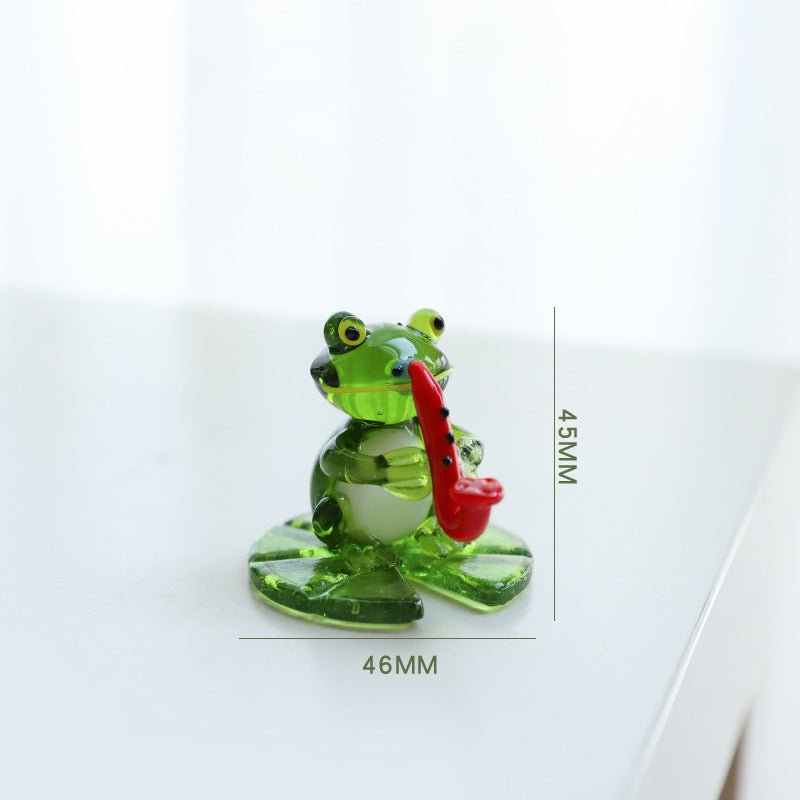 Home Decor Glass Frog Ornament Shape - Unique