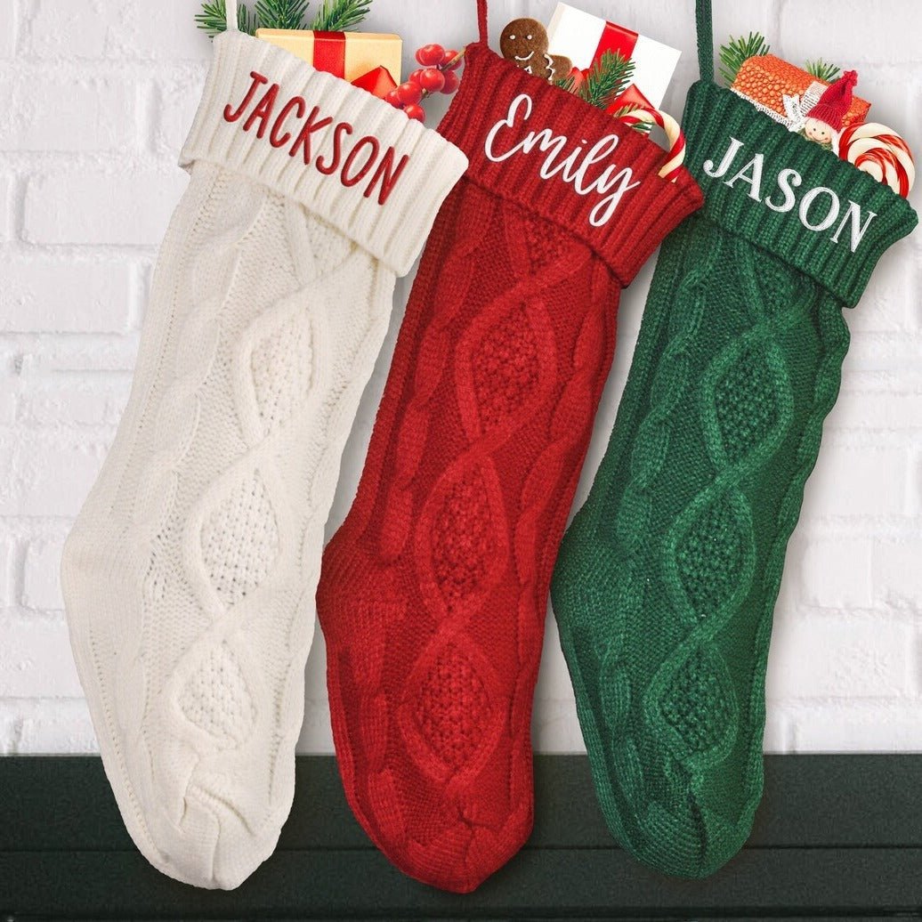 Embroidered Knitted Christmas Socks Decorative Products - Unique