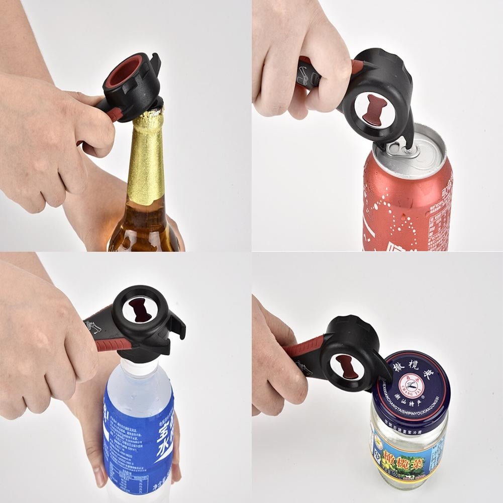 5 in 1 Creative Multifunction Stainless Steel Can Opener Beer Bottle Opener - Unique