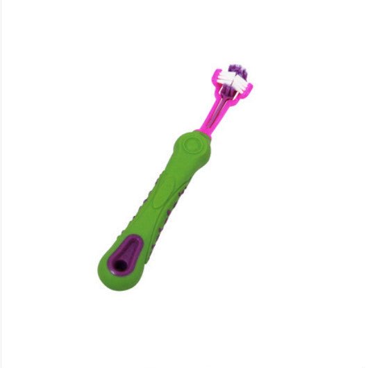 1 random color toothbrush pet plush dog brush in addition to bad breath tartar dental care dog cat cleaning supplies - Unique