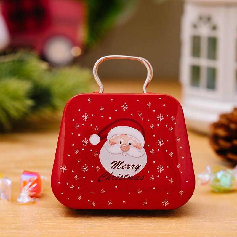 Christmas Decoration Supplies Tinplate Handbag Candy Box - Unique