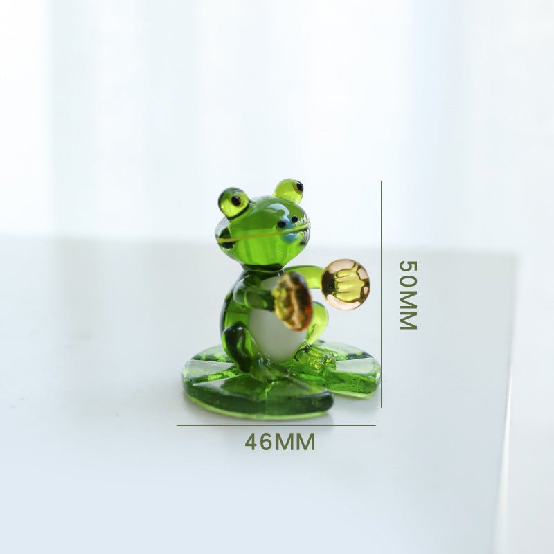 Home Decor Glass Frog Ornament Shape - Unique