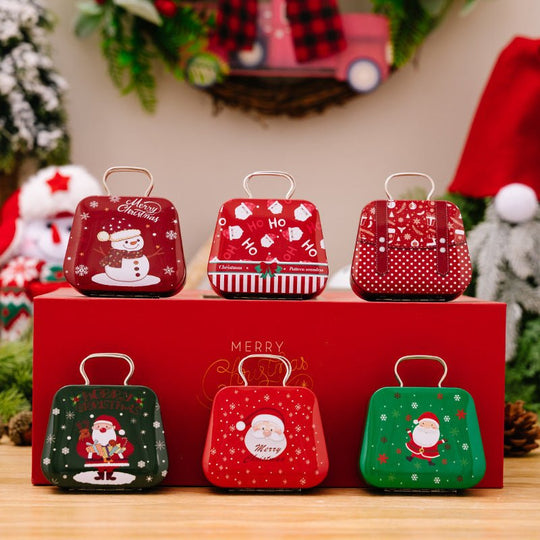 Christmas Decoration Supplies Tinplate Handbag Candy Box - Unique