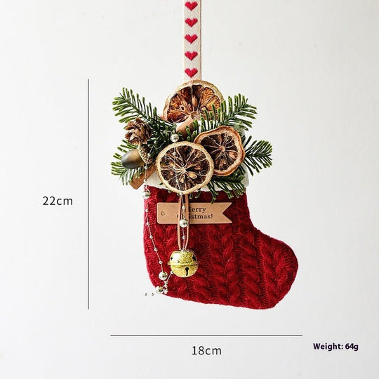 Christmas Decoration Knitted Christmas Stockings Scene Layout - Unique