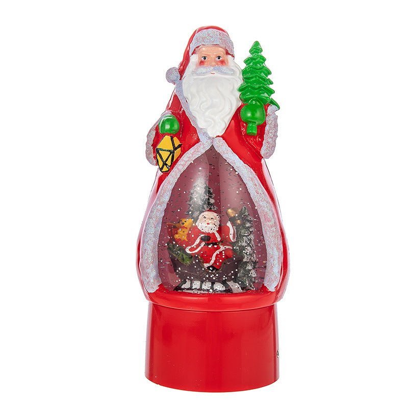 Christmas Decoration Old Man Snowman Music Box Desktop Ambience Light - Unique