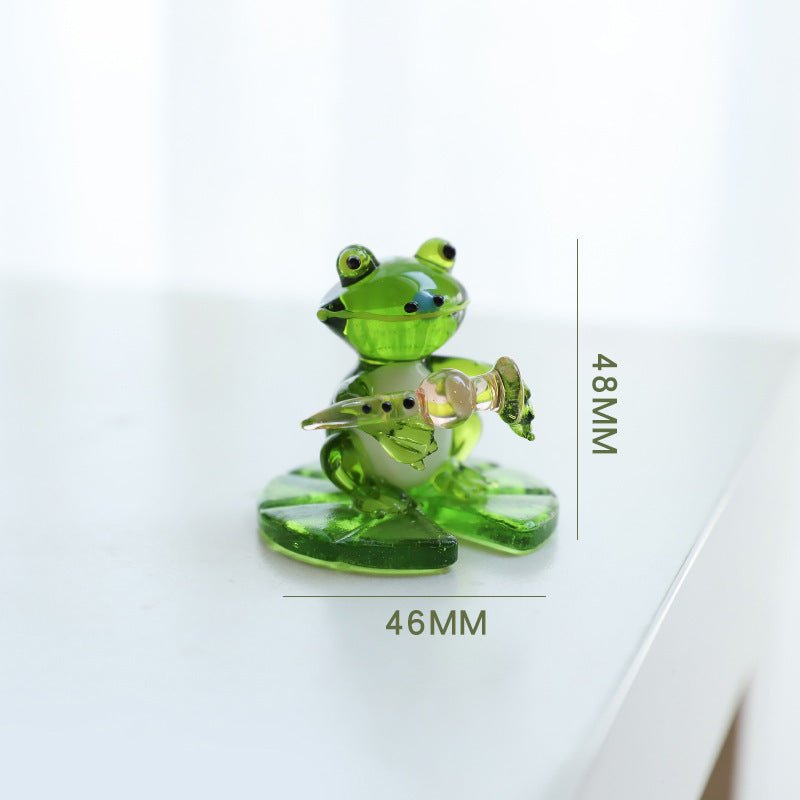 Home Decor Glass Frog Ornament Shape - Unique