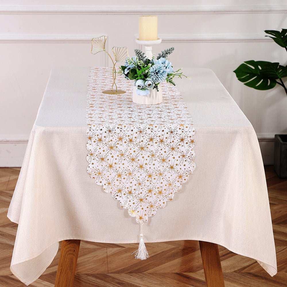 Christmas Snowflake Leaves Table Runner Table Decoration Decorations - Unique