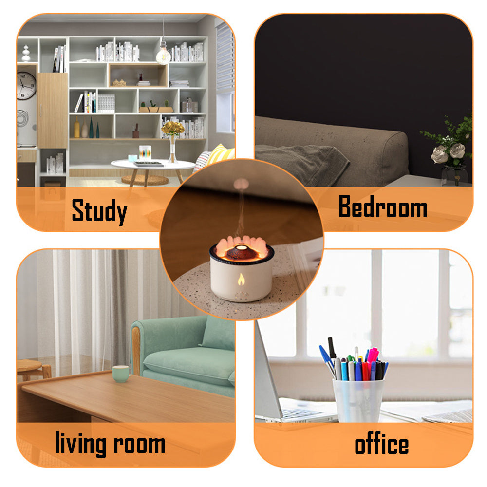 New Creative Ultrasonic Essential Oil Humidifier Volcano Aromatherapy Machine Spray Jellyfish Air Flame Humidifier Diffuser - Unique Unique Unique New Creative Ultrasonic Essential Oil Humidifier Volcano Aromatherapy Machine Spray Jellyfish Air Flame Humidifier Diffuser