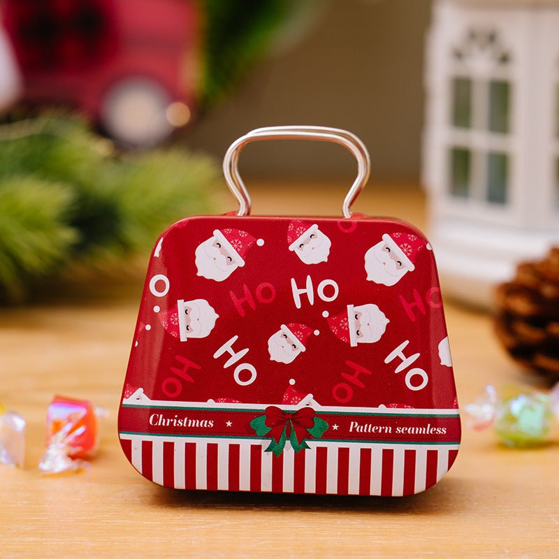 Christmas Decoration Supplies Tinplate Handbag Candy Box - Unique