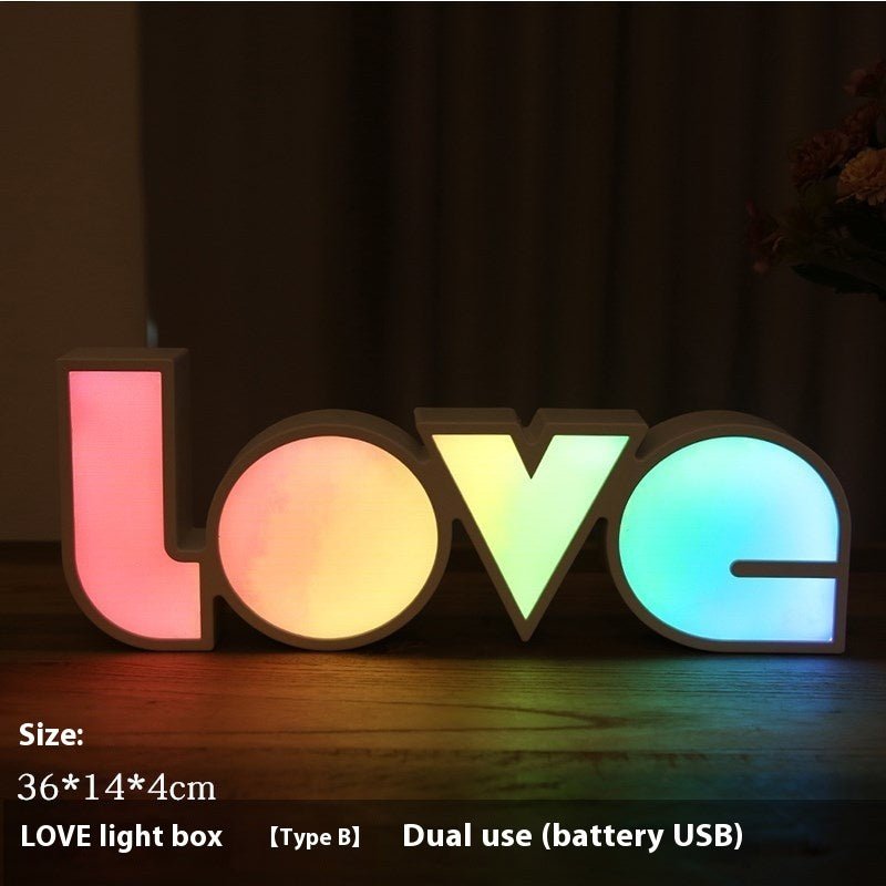 LED Ornamental Festoon Lamp Modeling Creative Decorative Light Proposal Declaration Holiday Layout English LOVE Letter LED Light - Unique