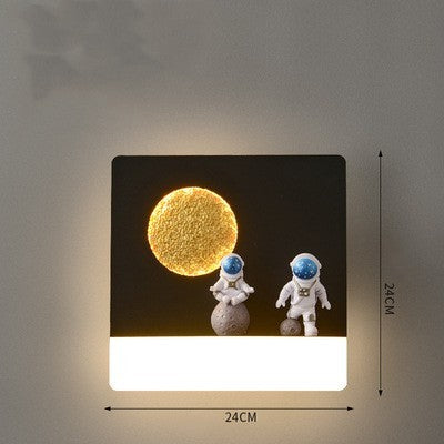 Bedroom Bedside Astronaut-shaped Shelf Wall Lamp