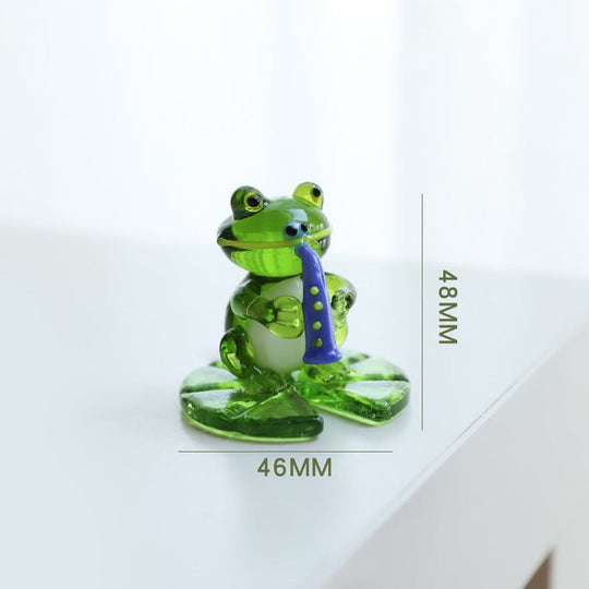 Home Decor Glass Frog Ornament Shape - Unique