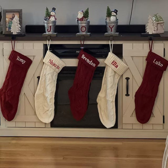 Embroidered Knitted Christmas Socks Decorative Products - Unique