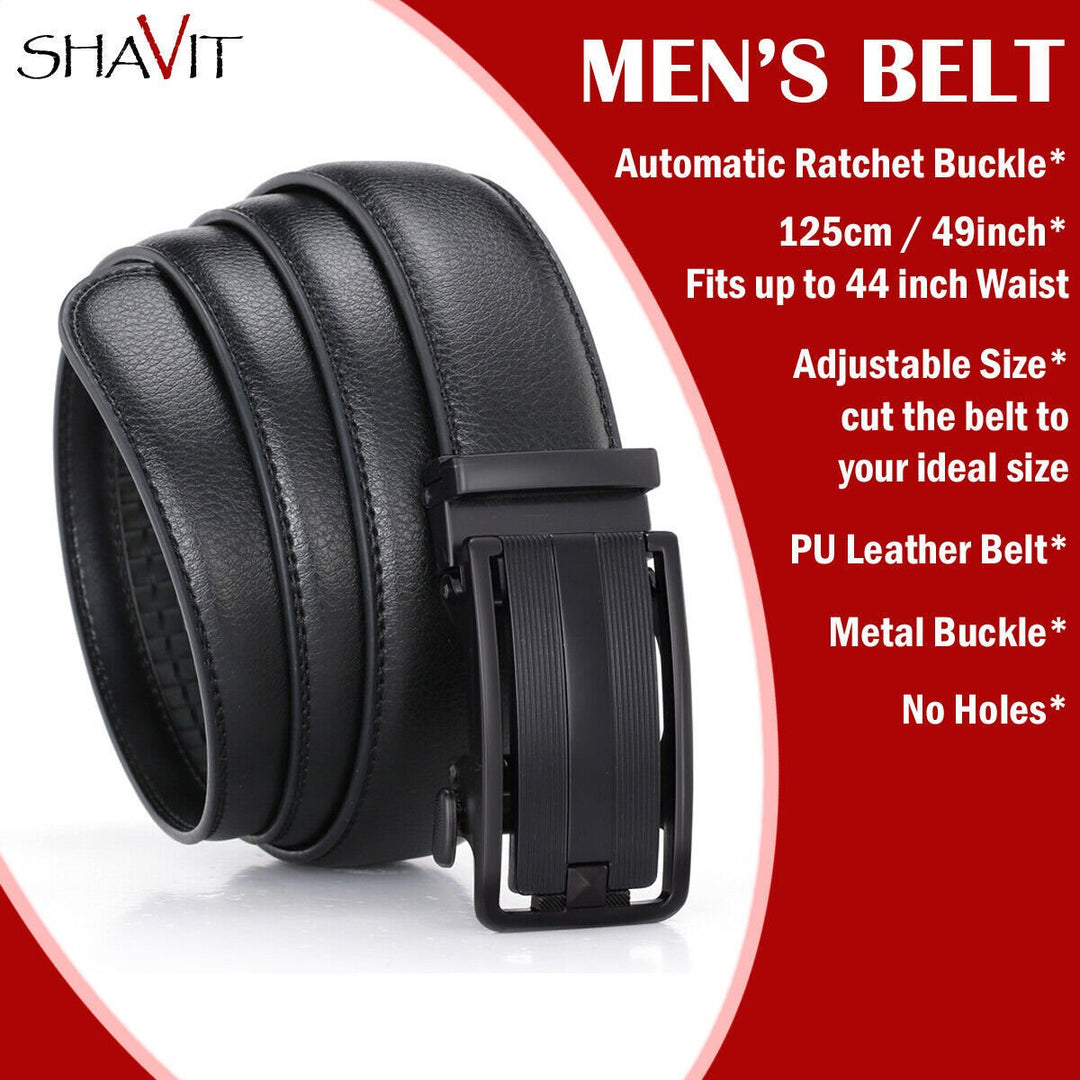 Men's Ratchet Belt Leather Mens Belt With Slide Buckle Ratchet Belts For Men USA - Unique