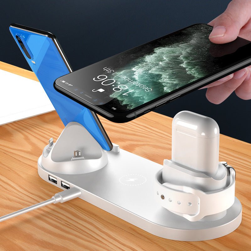 Wireless Charger For IPhone Fast Charger For Phone Fast Charging Pad For Phone Watch 6 In 1 Charging Dock Station - Unique