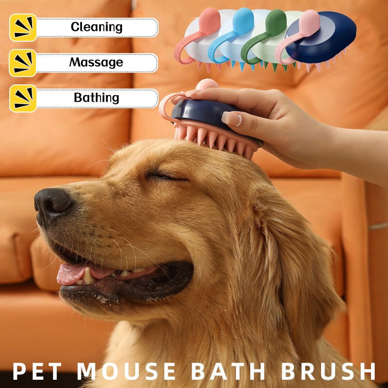 Soft Silicone Pets Hair Remover Comb Handheld Bath Shower Hair Shampoo Massage Brush For Dogs Cats Cleaning Tools Pet Products - Unique