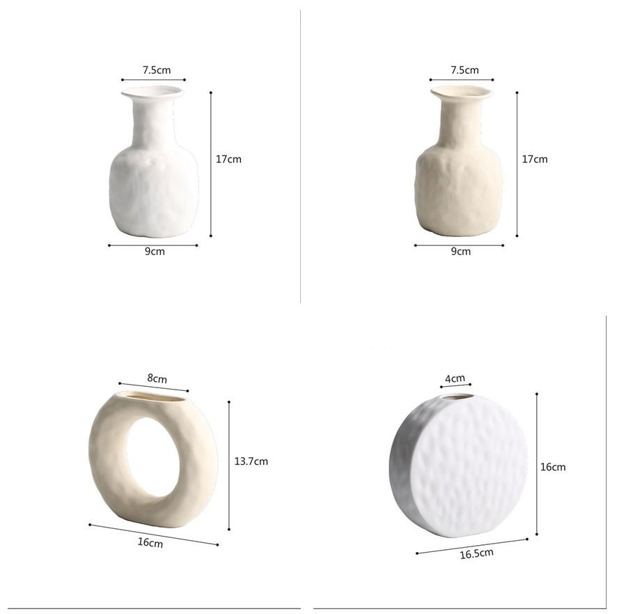 Scandinavian Style Simple Primitive Ceramics Vases Ornaments - Unique