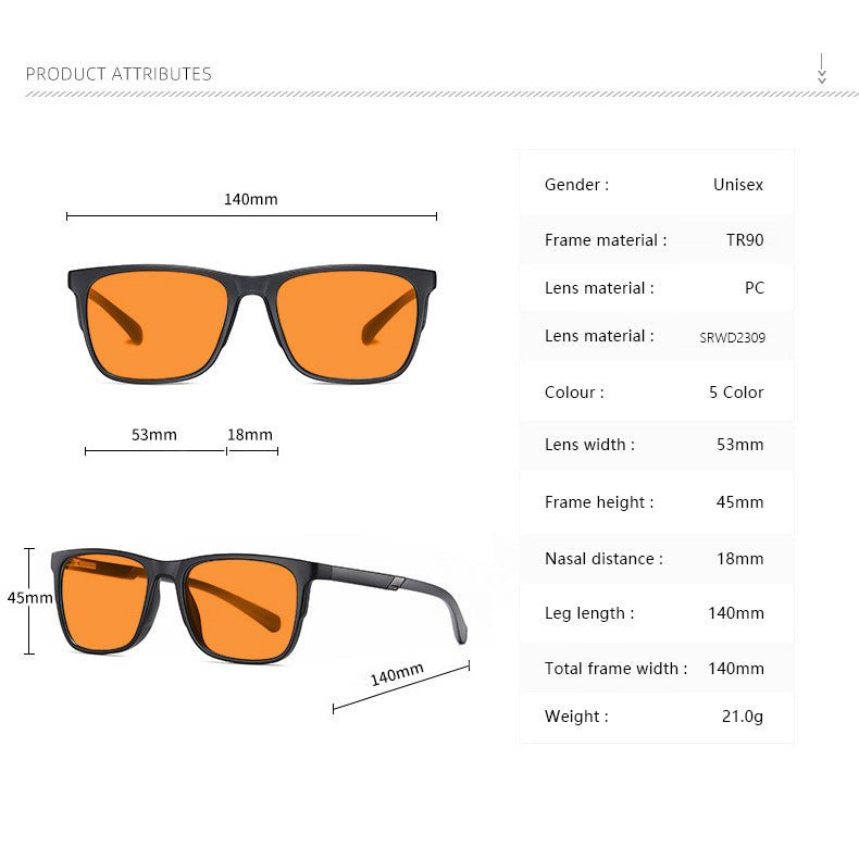 Cross - border Wild 2309 Orange Anti - blue Light UV Glasses New Products In Stock - Unique