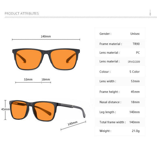 Cross - border Wild 2309 Orange Anti - blue Light UV Glasses New Products In Stock - Unique