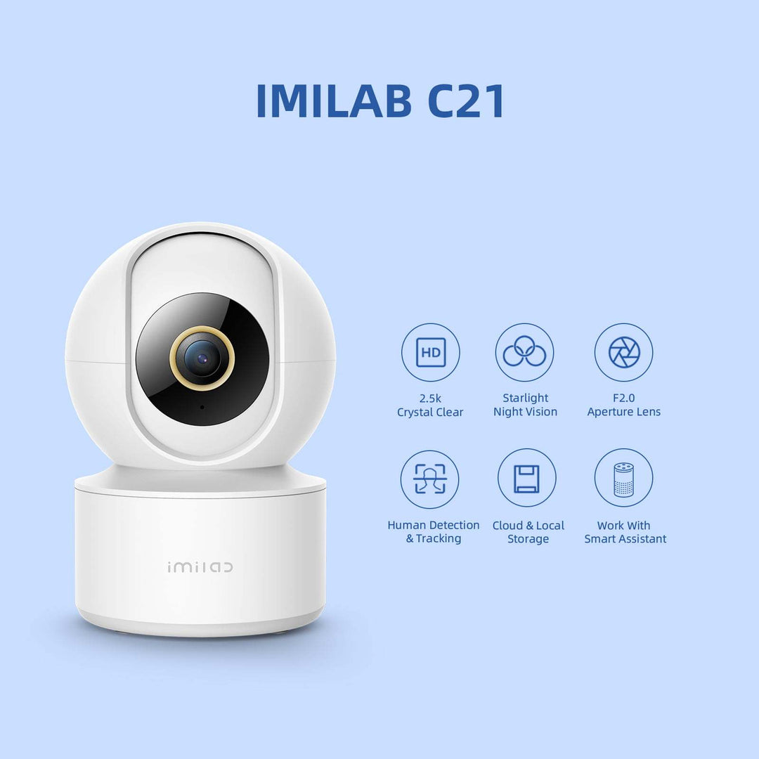 IMILAB C21 2.5K Surveillance Camera Vedio Wifi IP Smart Indoor Home Security Baby Monitor 360view Starlight Night Vision Cam - Unique