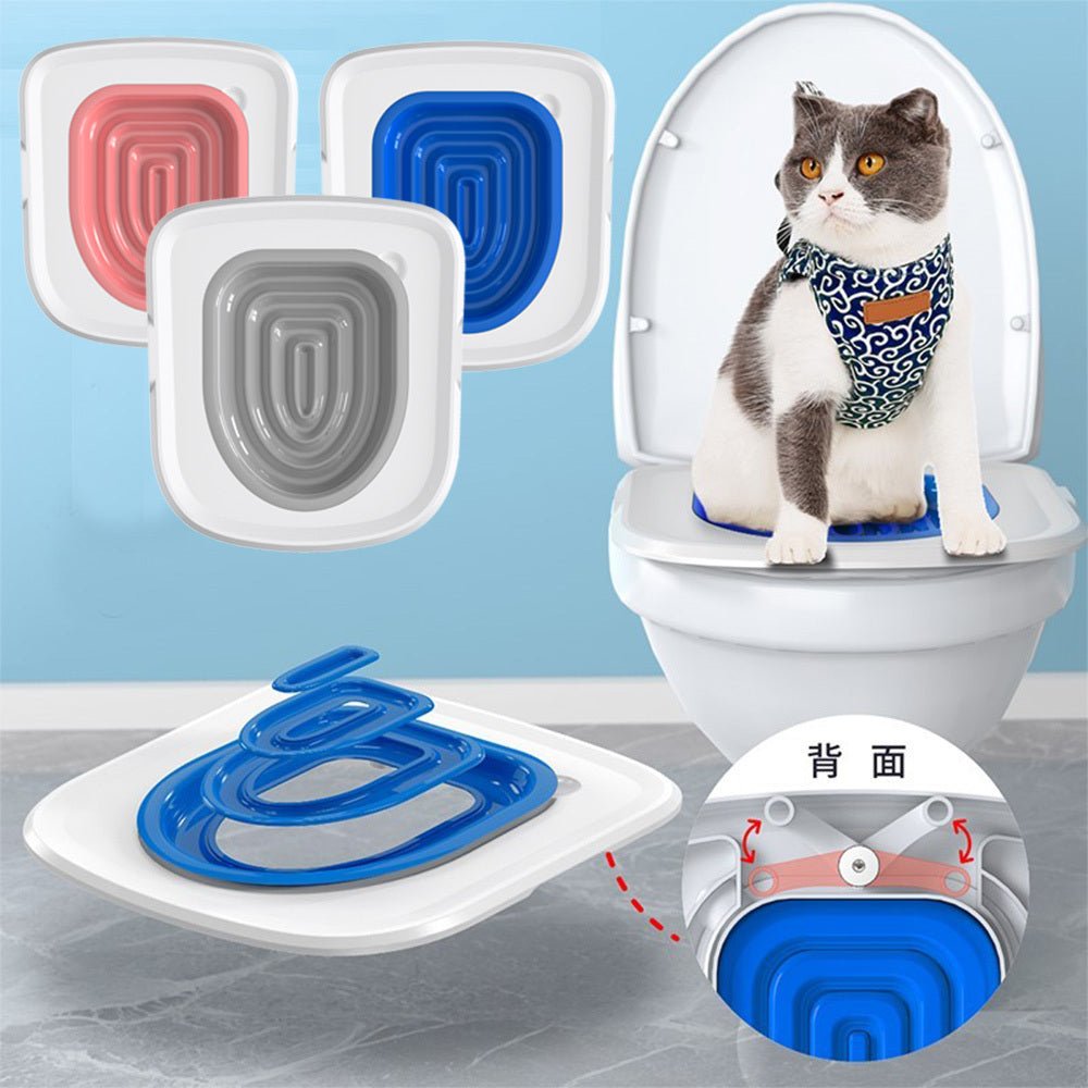 Best Plastic Cat Toilet Training Kit Reusable Puppy Cat Litter Mat Cat Toilet Trainer Toilet Pets Cleaning Cats Training Product - Unique