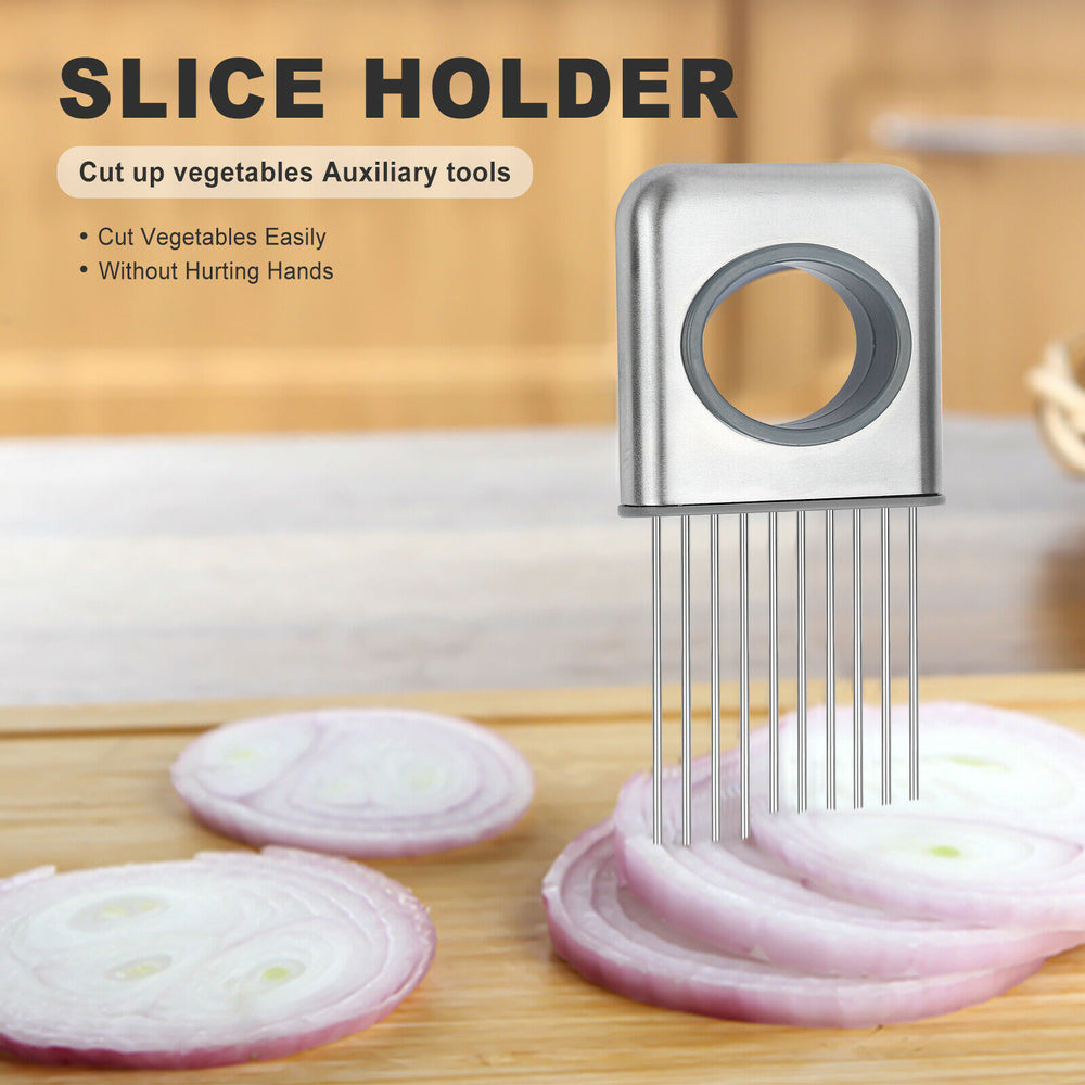 Onion Holder Slicer Vegetable tools Tomato Cutter Stainless Steel Kitchen Gadget - Unique Unique Unique Onion Holder Slicer Vegetable tools Tomato Cutter Stainless Steel Kitchen Gadget