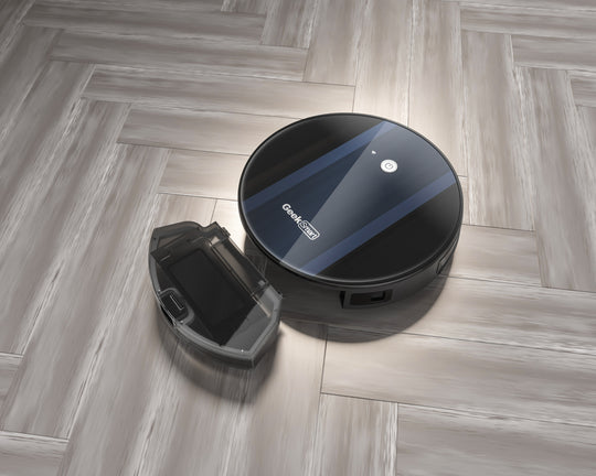 Geek Smart Robot Vacuum Cleaner G6 Plus, Ultra-Thin, 1800Pa Strong Suction, Automatic Self-Charging, Wi-Fi Connectivity, App Control, Custom Cleaning, Great For Hard Floors To Carpets.Ban On Amazon