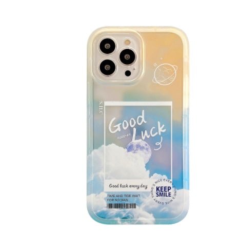 Gradient Transparent Color Cloud Letter 13 12 11 Pro Pro Max Mobile Phone Case - Unique