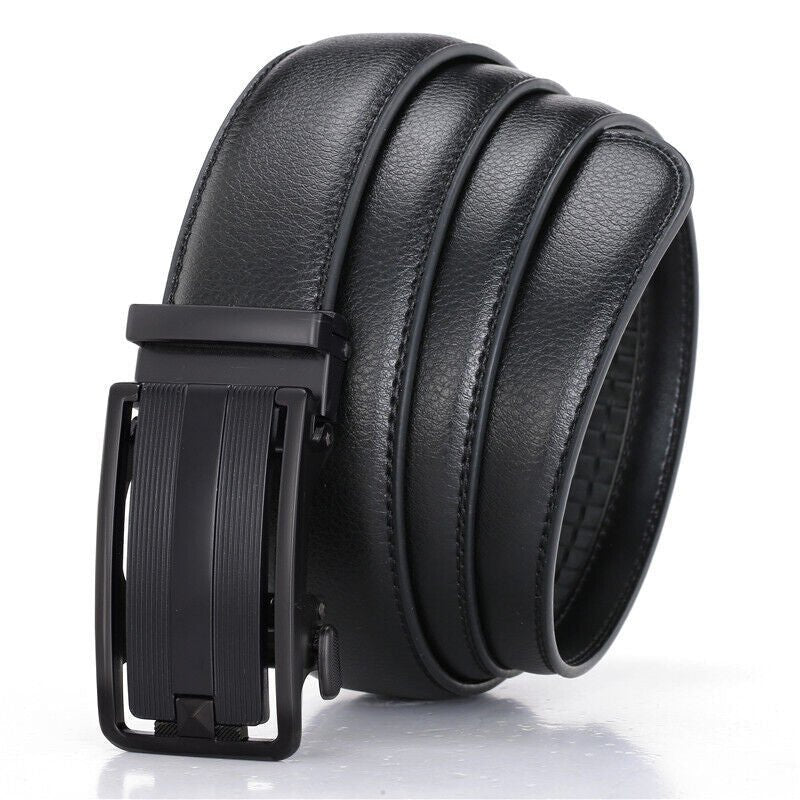 Men's Ratchet Belt Leather Mens Belt With Slide Buckle Ratchet Belts For Men USA - Unique