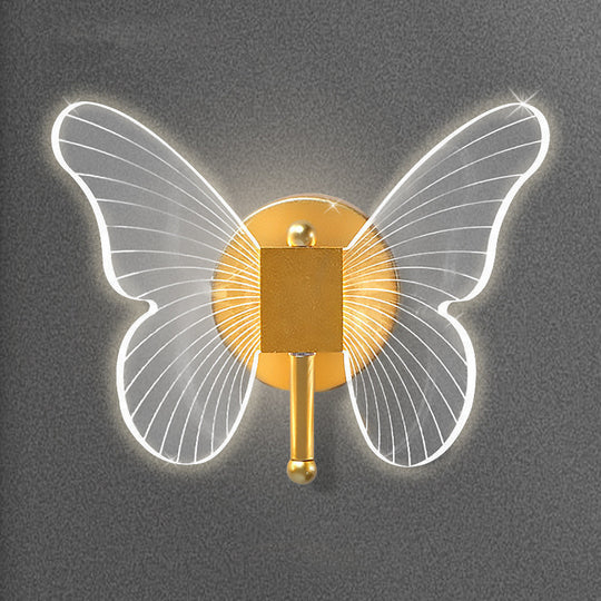 Butterfly Wall Lamp Light Luxury Bedside Warm Decoration