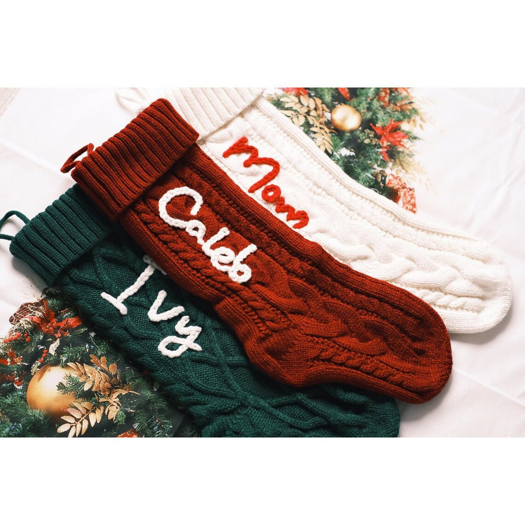 Embroidered Knitted Christmas Socks Decorative Products - Unique