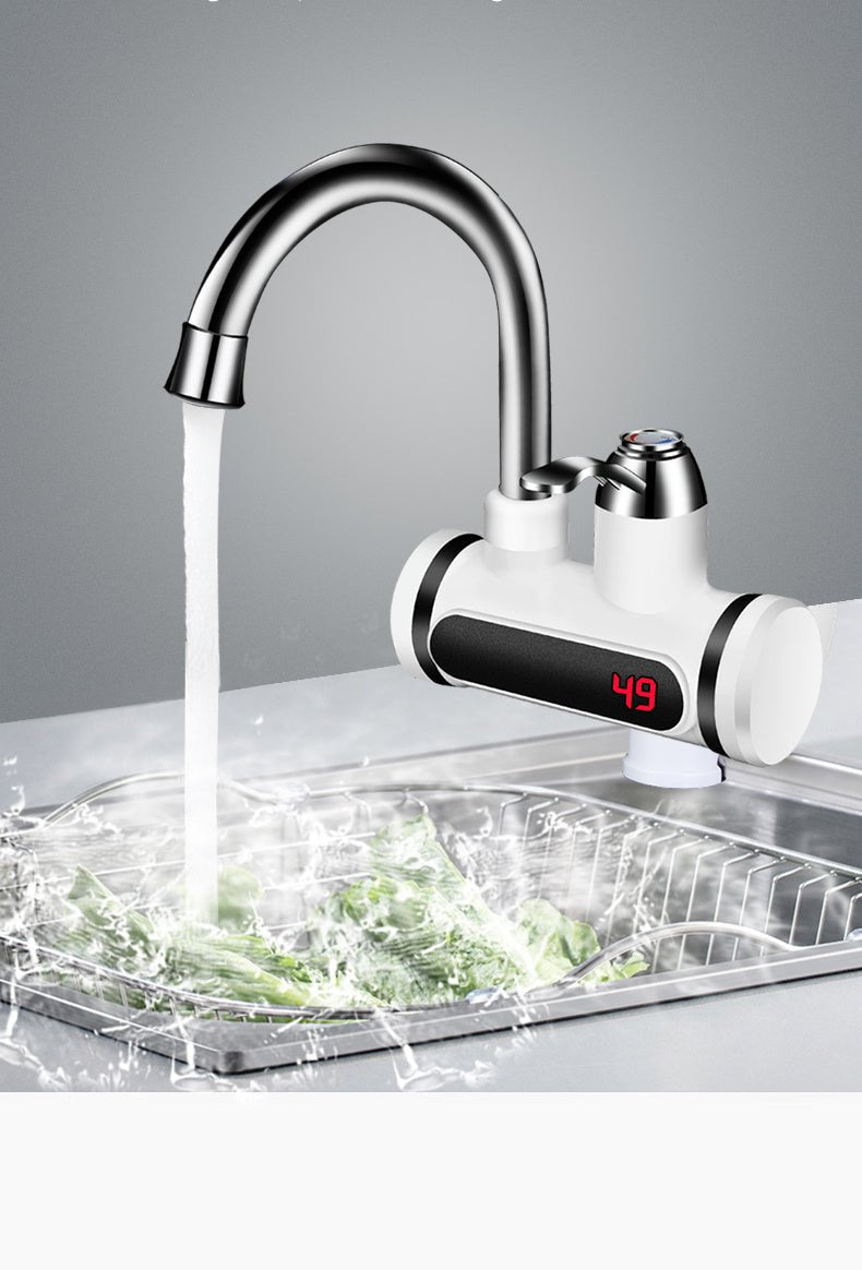 Kitchen Electric Water Tap Water Heater Temperature Display Cold Heating Faucet Hot Water Faucet Heater - Unique