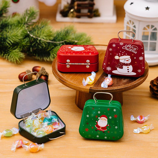 Christmas Decoration Supplies Tinplate Handbag Candy Box - Unique