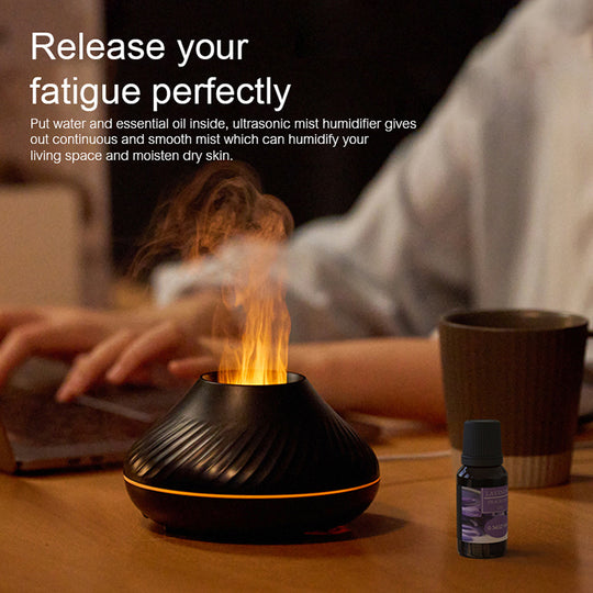 Newest RGB Flame Aroma Diffuser 130Ml 3d Colorful Flame Humidifier Fire Volcano Diffuser Flame - Unique Unique Unique Newest RGB Flame Aroma Diffuser 130Ml 3d Colorful Flame Humidifier Fire Volcano Diffuser Flame
