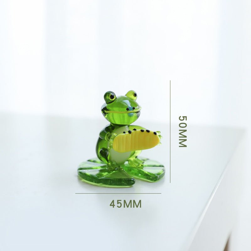 Home Decor Glass Frog Ornament Shape - Unique