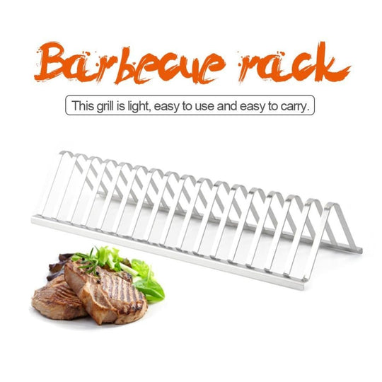 Stainless Steel Barbecue Grill Holder Smoking Rib Racks Grilling BBQ Accessories Outdoor Roasting Stand Picnic Utensil - Unique