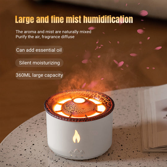 New Creative Ultrasonic Essential Oil Humidifier Volcano Aromatherapy Machine Spray Jellyfish Air Flame Humidifier Diffuser - Unique Unique Unique New Creative Ultrasonic Essential Oil Humidifier Volcano Aromatherapy Machine Spray Jellyfish Air Flame Humidifier Diffuser
