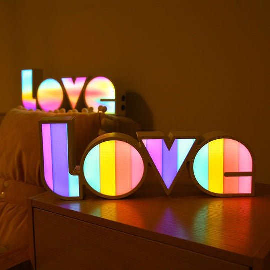 LED Ornamental Festoon Lamp Modeling Creative Decorative Light Proposal Declaration Holiday Layout English LOVE Letter LED Light - Unique