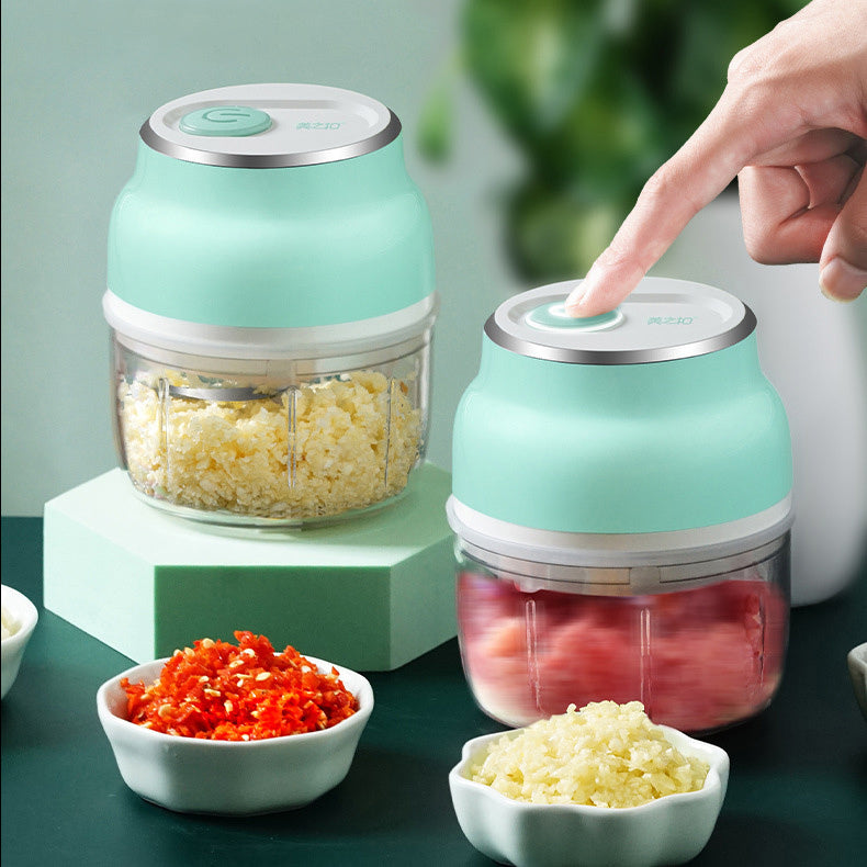 Portable Electric Mini Garlic Cutter Masher Vegetable Fruit Meat Food Chopper Grinder - Unique Unique Unique Portable Electric Mini Garlic Cutter Masher Vegetable Fruit Meat Food Chopper Grinder